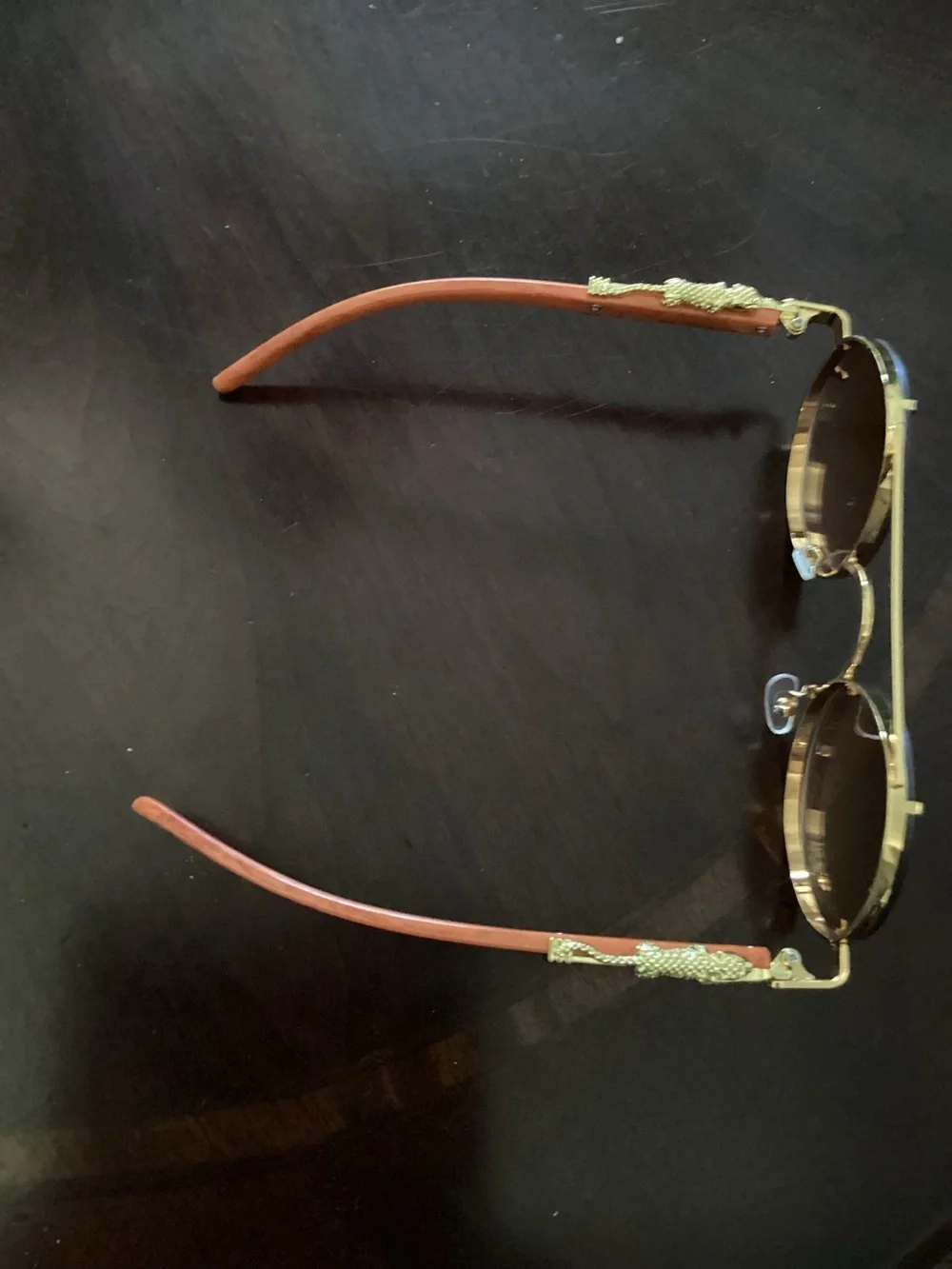 Metal Frame Detail Hinges, 1pc Round Sunglasses